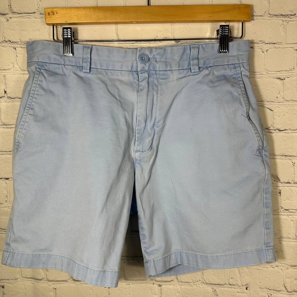 Vineyard Vines Men Blue Breaker‎ Chino Shorts Size 32 1H0470 Cotton Stretch